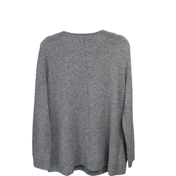 41 Hawthorn Charcoal V-Neck Women’s Cashmere Sweater XL - Picture 4 of 8